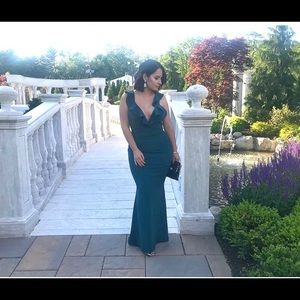 Green wedding dress worn once